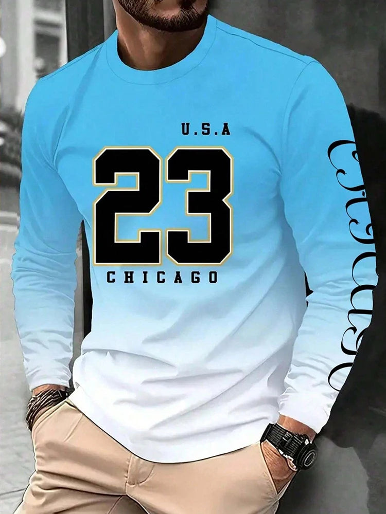 Funny Anchor Paris 3D Print Long Sleeve T-Shirt Streetwear Unisex Oversized