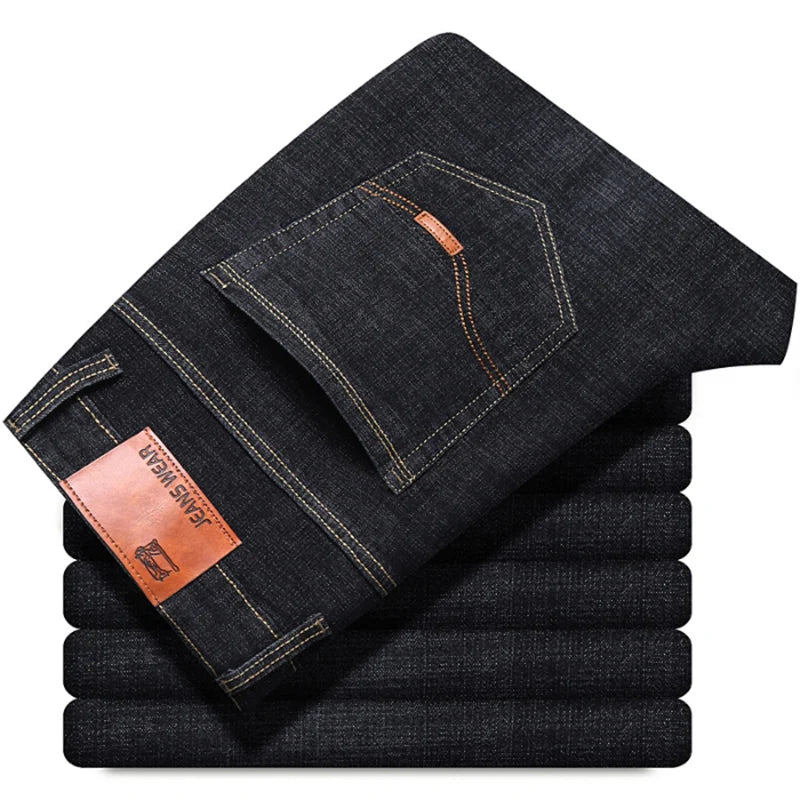 Men's Classic Slim Fit Stretch Denim Jeans – Business Casual Style