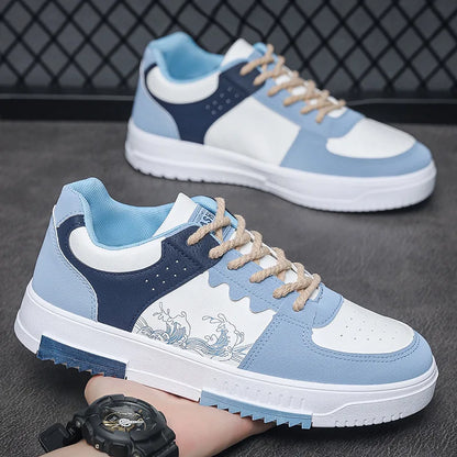 Durable Men's Thick Sole Casual Shoes - Soft, Low Top, Outdoor Walking & Sports