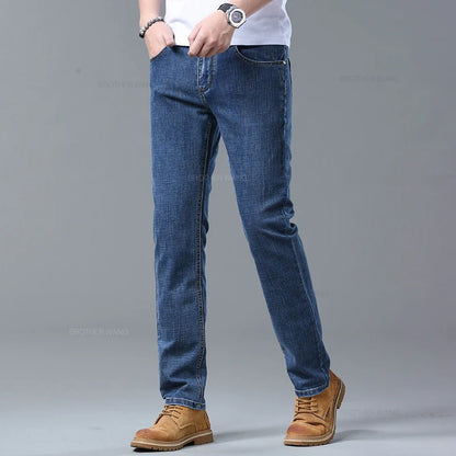 Men's Slim Fit Light Blue Stretch Denim Jeans – Casual, Stylish, Comfortable Trousers