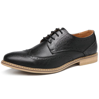 Men's Breathable Leather Oxford Dress Shoes for Business & Wedding