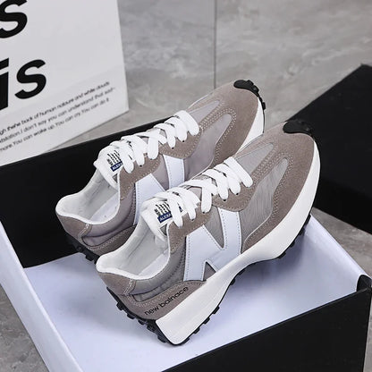 Zugu Women's Breathable Thick-Soled Dad Sneakers - Trendy Summer Comfort Shoes