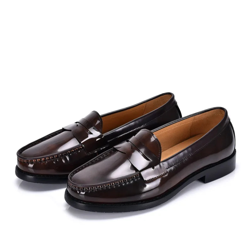Men's Luxury Patent Leather Pointed Toe Oxford Dress Shoes Black Brown Formal Wedding