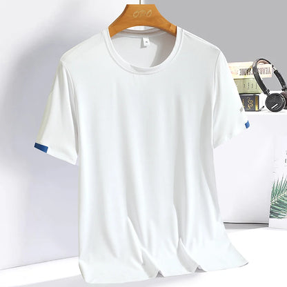 Men's Silk Ice Quick Dry Breathable Round Collar Fitness Running T-Shirt