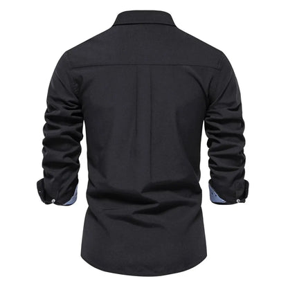 AIOPESON Men's Long Sleeve Cotton Blend Oxford Button Down Casual Shirt