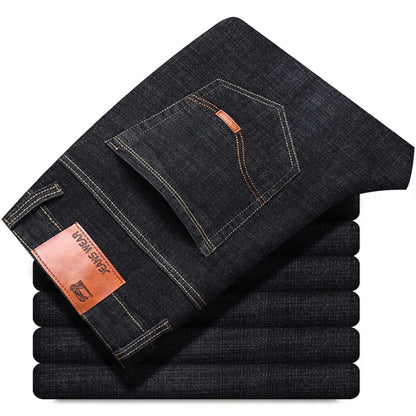 Men's Classic Slim Fit Stretch Denim Jeans – Business Casual Style