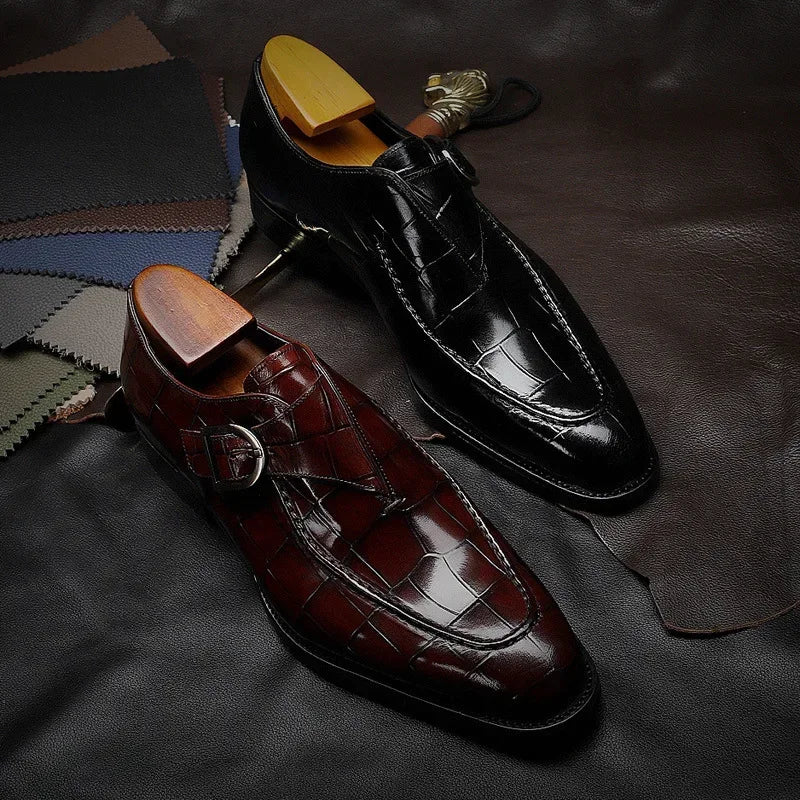 Stylish Men's Retro Slip-On PU Leather Business Casual Dress Loafers Shoes