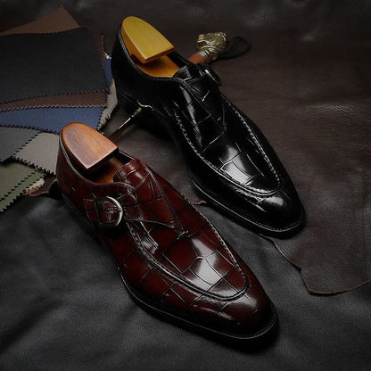 Stylish Men's Retro Slip-On PU Leather Business Casual Dress Loafers Shoes