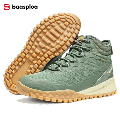 Baasploa Womens Plush Warm Waterproof Winter Snow Walking Boots