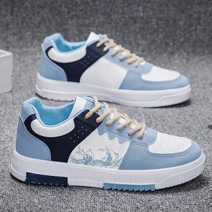 Durable Men's Thick Sole Casual Shoes - Soft, Low Top, Outdoor Walking & Sports