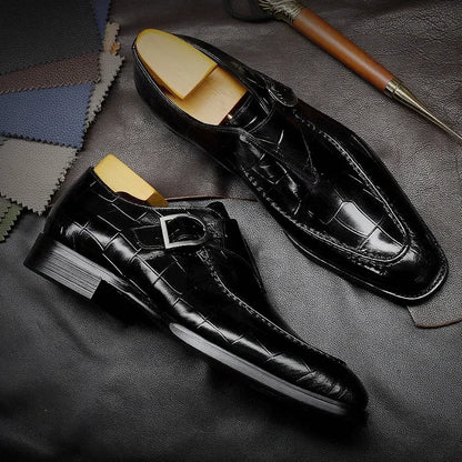 Stylish Men's Retro Slip-On PU Leather Business Casual Dress Loafers Shoes