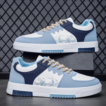 Durable Men's Thick Sole Casual Shoes - Soft, Low Top, Outdoor Walking & Sports