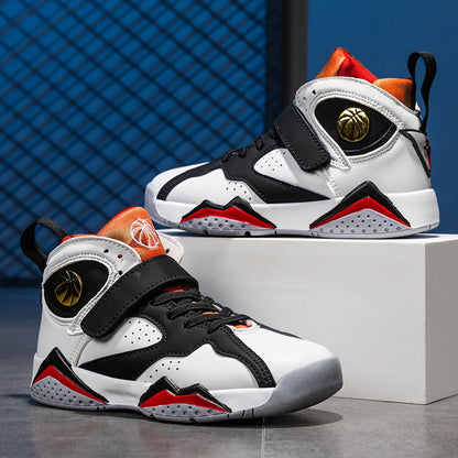 Dynamic Youth Basketball Shoes: Non-Slip TPR Sole, Durable Outdoor Sports Sneakers