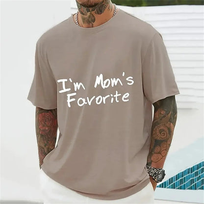 Trendy Printed Men's Oversized Round Neck Short Sleeve Summer Streetwear T-Shirt