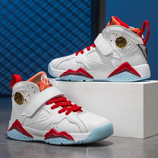 Dynamic Youth Basketball Shoes: Non-Slip TPR Sole, Durable Outdoor Sports Sneakers