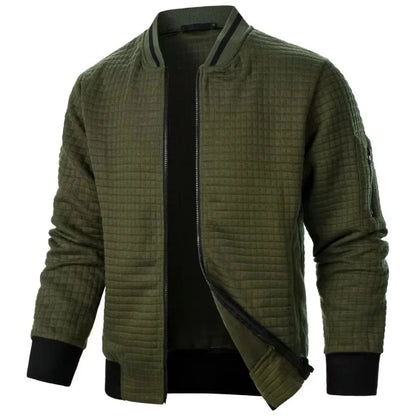 Men's Warm Zipper Jacket Coat - Stand-Up Collar Long Sleeve Casual Baseball Outerwear