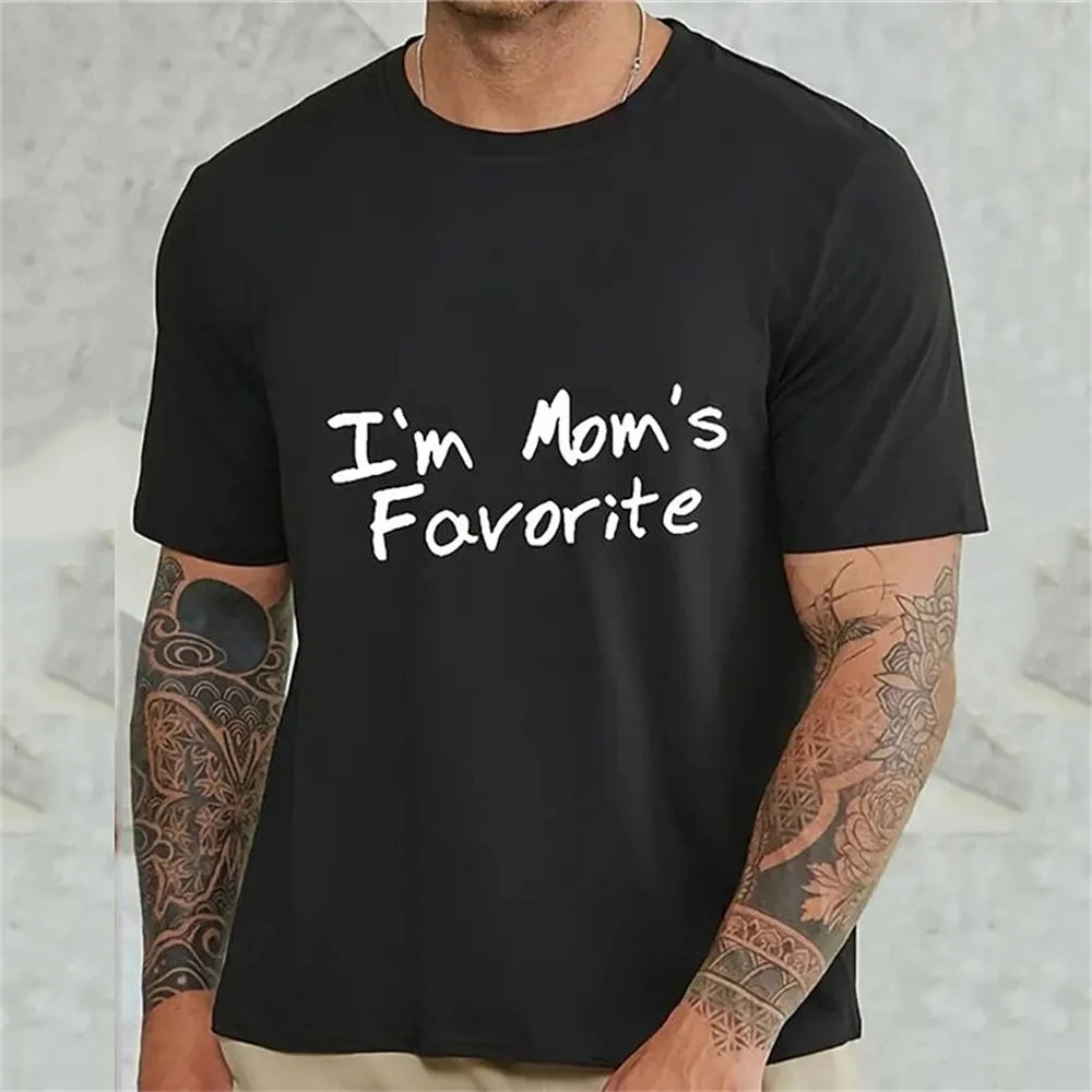 Trendy Printed Men's Oversized Round Neck Short Sleeve Summer Streetwear T-Shirt